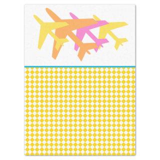 Airplanes Travel Pilot Flight Attendant Fun Tissue Paper