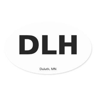 Airport Code - Duluth, Minnesota Oval Sticker