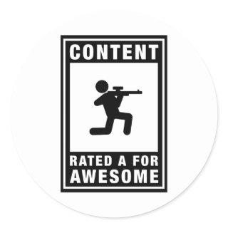 Airsofting Classic Round Sticker