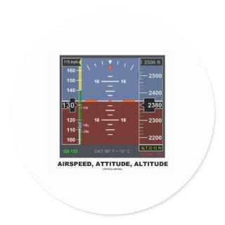 Airspeed Attitude Altitude Electronic Flight EFIS Classic Round Sticker