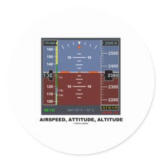 Airspeed Attitude Altitude Electronic Flight EFIS Classic Round Sticker