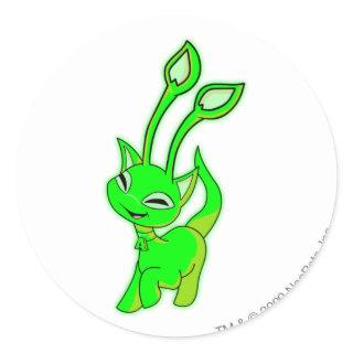 Aisha Glowing Classic Round Sticker