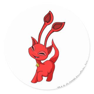 Aisha Red Classic Round Sticker