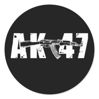 AK-47 Kalashnikov Rifle Gun Rights Classic Round Sticker