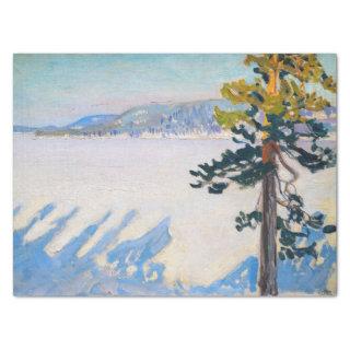 Akseli Gallen-Kallela - Lake Ruovesi in Winter Tissue Paper
