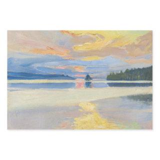 Akseli Gallen-Kallela - Sunset over Lake Ruovesi  Sheets