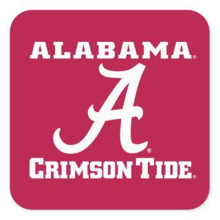 Alabama A Crimson Tide Square Sticker