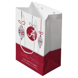 Alabama Crimson  Holiday Tide Medium Gift Bag