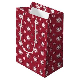 Alabama Crimson  Holiday Tide Medium Gift Bag