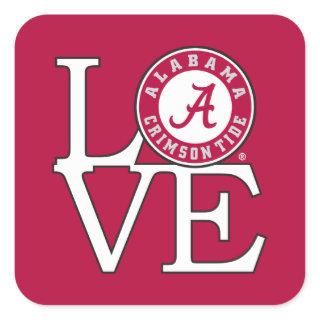 Alabama Crimson Tide Love Square Sticker