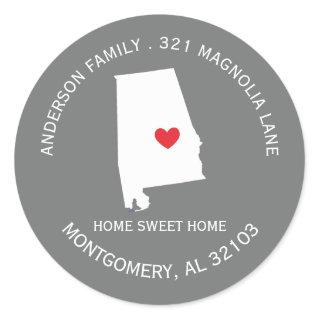 ALABAMA State | New Home Address Label Sticker