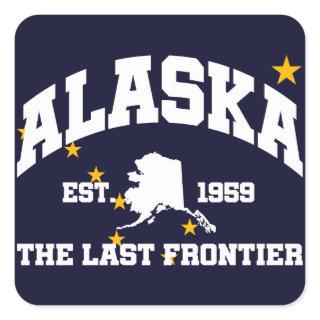 Alaska,The Last Frontier Square Sticker