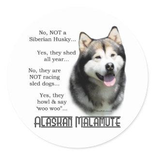 Alaskan Malamute FAQ Sticker