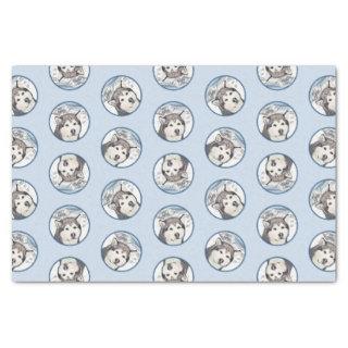 Alaskan Malamute Painting Mal Mally Sled Dog Art Tissue Paper
