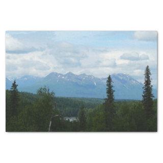 Alaskan Mountain Range Panoramic Photography Tissue Paper