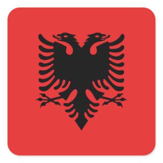 Albania (Albanian) Flag Square Sticker