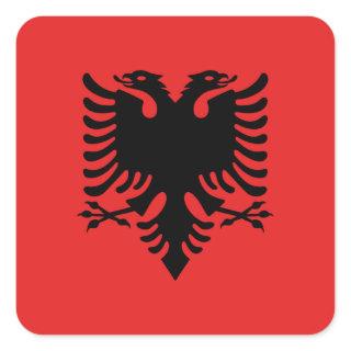 Albania (Albanian) Flag Square Sticker