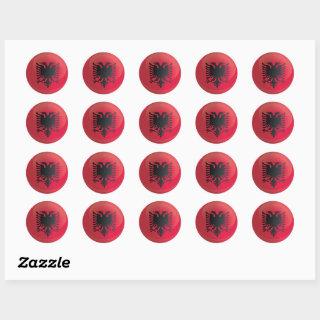 Albania  Round Icon Flag Classic Round Sticker