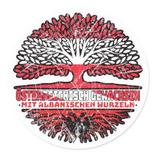 Albanien Albanisch Österreichisch Österreich Baum Classic Round Sticker