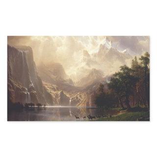 Albert Bierstadt - Among the Sierra Nevada Rectangular Sticker