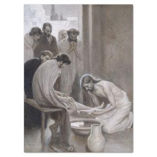 Albert Edelfelt - Jesus Washing Feet of Disciples Tissue Paper