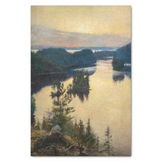 Albert Edelfelt - Kaukola Ridge at Sunset Tissue Paper