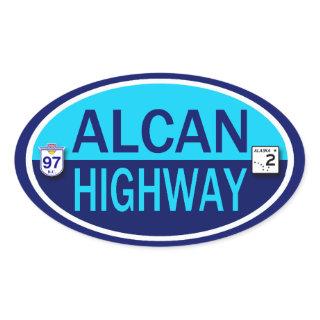 Alcan Highway Oval Sticker