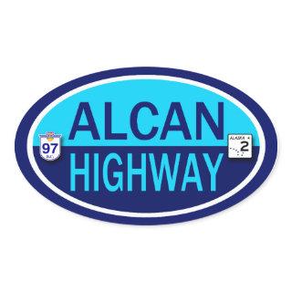 Alcan Highway Oval Sticker