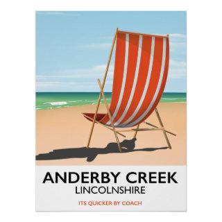 Alderby seaside travel poster