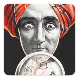 Alexander, Crystal Seer Knows, Sees, Tells All Square Sticker