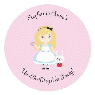 Alice and Her Tea Party Classic Round Sticker