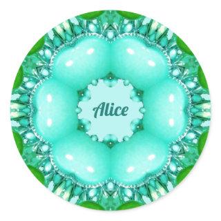 ALICE ~ Bright Abstract Fractal Pattern ~  Classic Classic Round Sticker