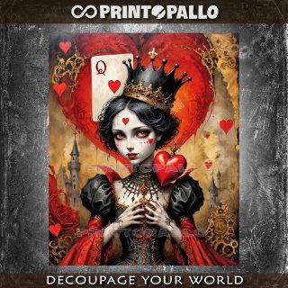 Alice in the Wonderland - Queen of Hearts in black Tissue Paper