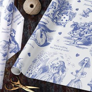 Alice in Wonderland Blue Toile Quotes