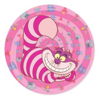 Alice in Wonderland | Cheshire Cat Smiling Classic Round Sticker