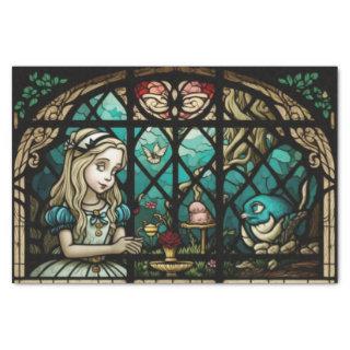 Alice in Wonderland decoupage stained glass Tissue Paper