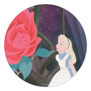 Alice in Wonderland Garden Flower Film Still Classic Round Sticker