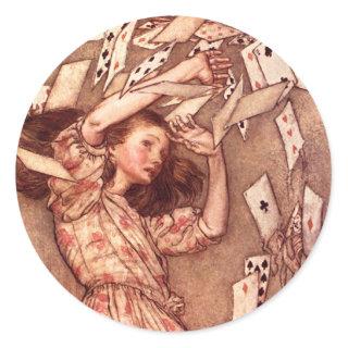 Alice in Wonderland Illustration Cards Classic Round Sticker