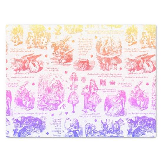 Alice in Wonderland Ombre Toile Quotes Tissue Paper