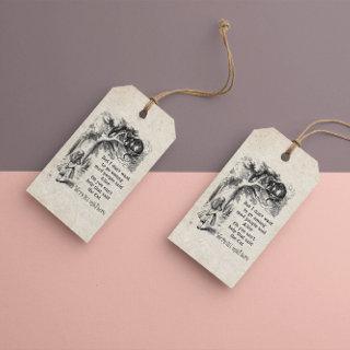 Alice in Wonderland Pack of 10 Faux Parchment Gift Tags