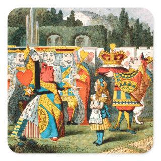 Alice in Wonderland Queen of Hearts Square Sticker