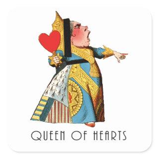 Alice in Wonderland Queen of Hearts Square Sticker