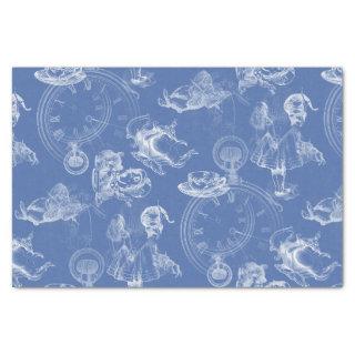 Alice in Wonderland Tea Time Blue Tissue Paper