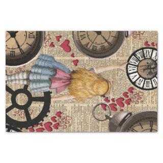 Alice In Wonderland Travelling in Time Tissue Paper