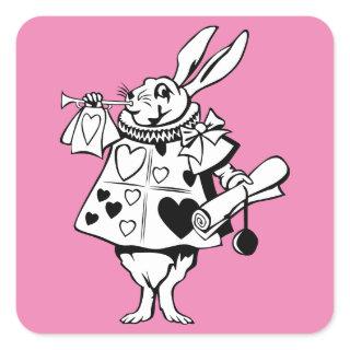 Alice in Wonderland white rabbit Square Sticker