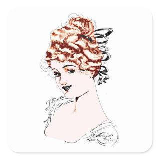 Alice M. McPherrin by Russell L. Swigert 1917 art  Square Sticker