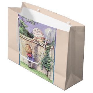 Alice Meets Humpty Dumpty Large Gift Bag