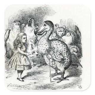 Alice meets the Dodo Square Sticker
