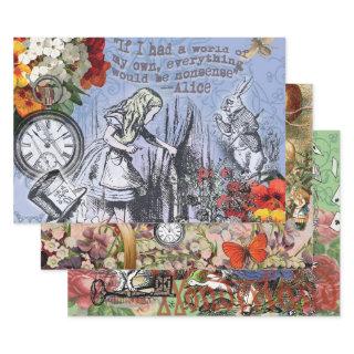 Alice nonsense curtain wonderland - Blue  Sheets