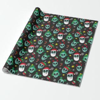 alien christmas pattern